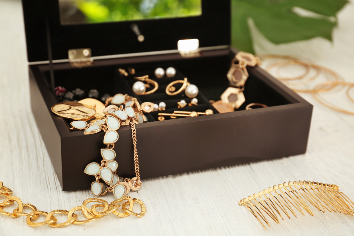 estate sale old jewelry box